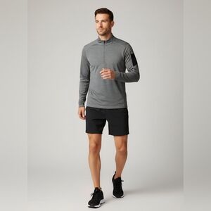 Hind Men Performance 1/4 Zip Green Running Long Sleeve Shirt Gorpcore Sz L/XL